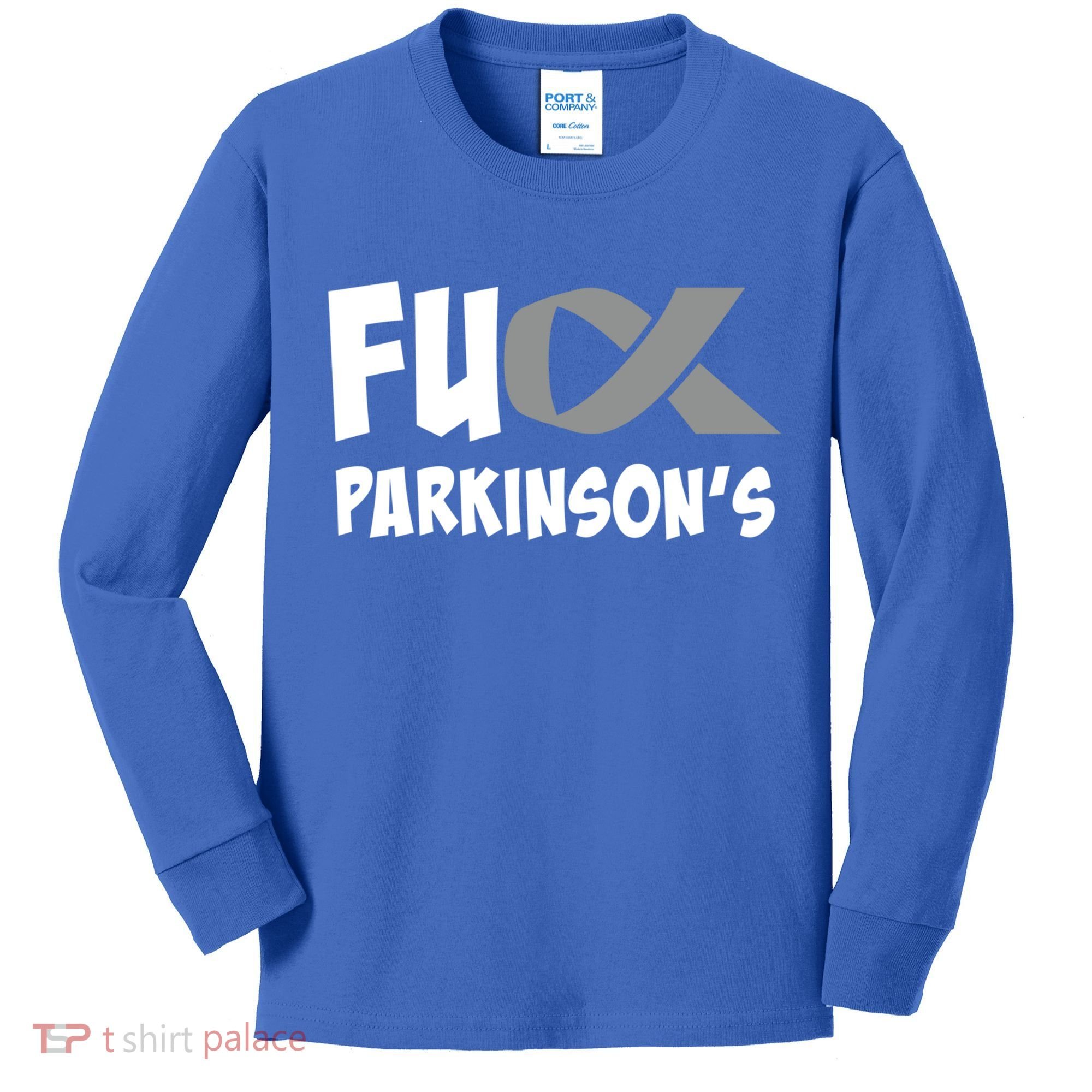 Parkinson's Disease Awareness Month Fuck Parkinsons Gift Kids Long Sleeve Shirt