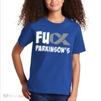 Parkinson's Disease Awareness Month Fuck Parkinsons Gift Kids T-Shirt thumb 2