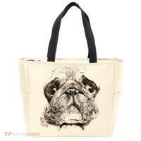 Pug Dog Animal Face Tote Bag thumb 0