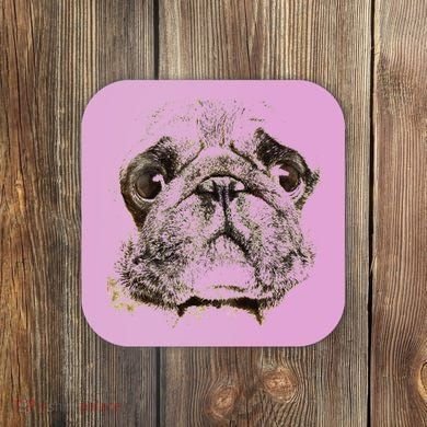 Pug Dog Animal Face Coaster