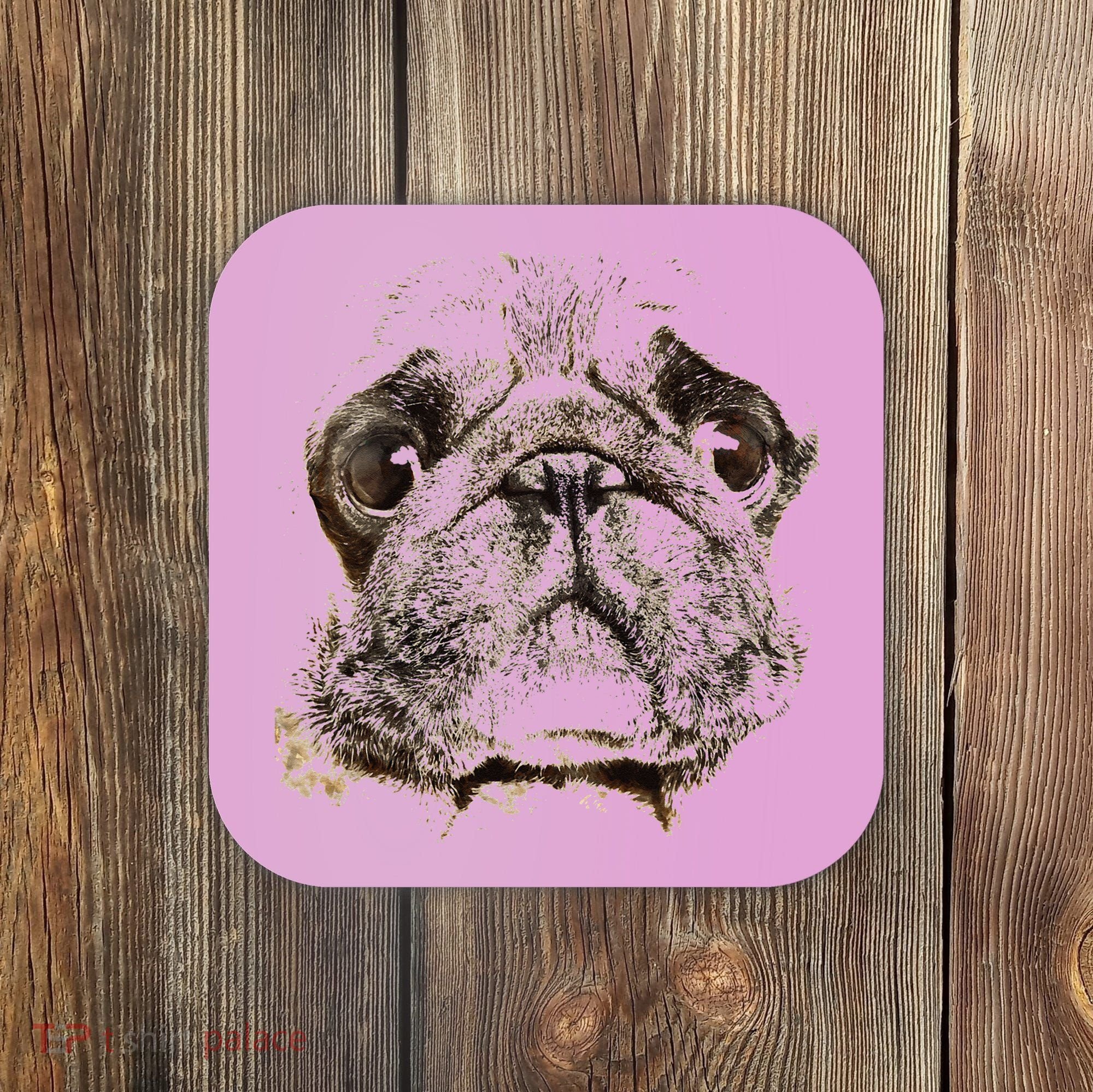 Pug Dog Animal Face Coaster