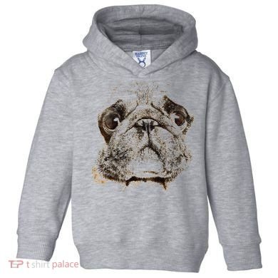Pug Dog Animal Face Toddler Hoodie