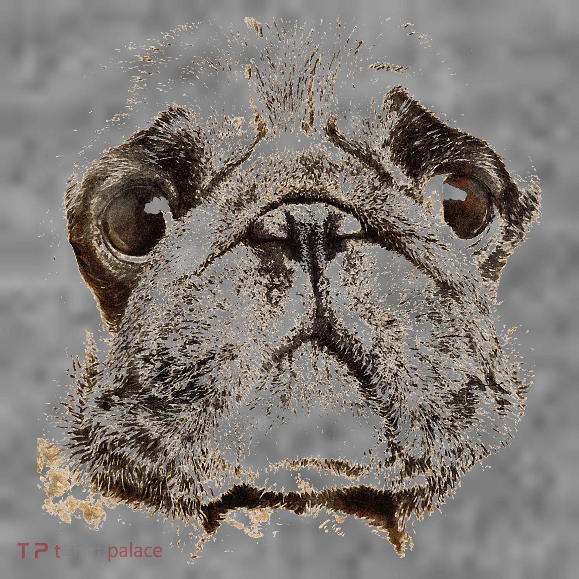 Pug Dog Animal Face Toddler Hoodie
