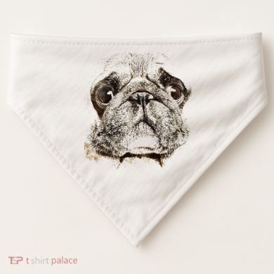 Pug Dog Animal Face USA-Made Doggie Bandana