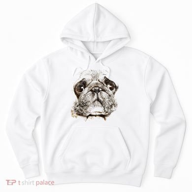 Pug Dog Animal Face Hoodie