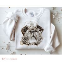 Pug Dog Animal Face Sweatshirt thumb 2