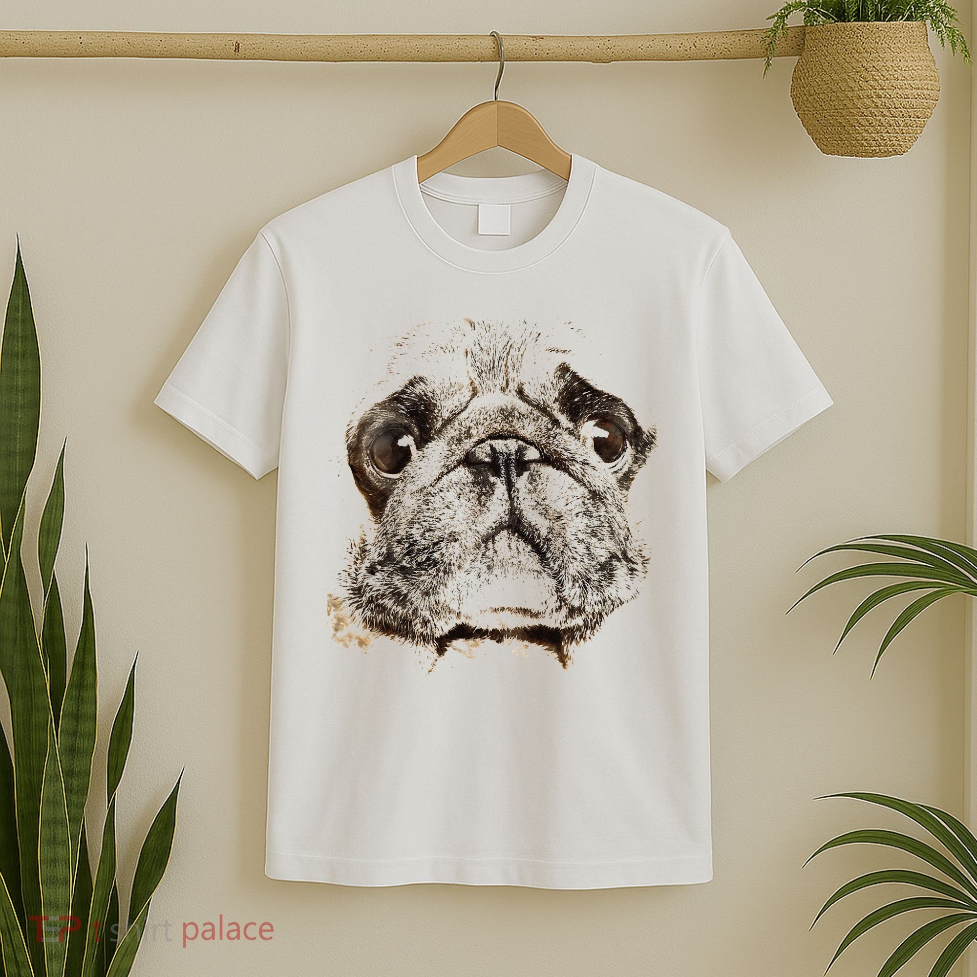 Pug Dog Animal Face T-Shirt