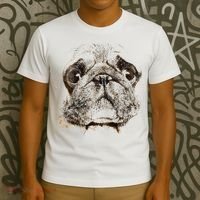 Pug Dog Animal Face T-Shirt thumb 3