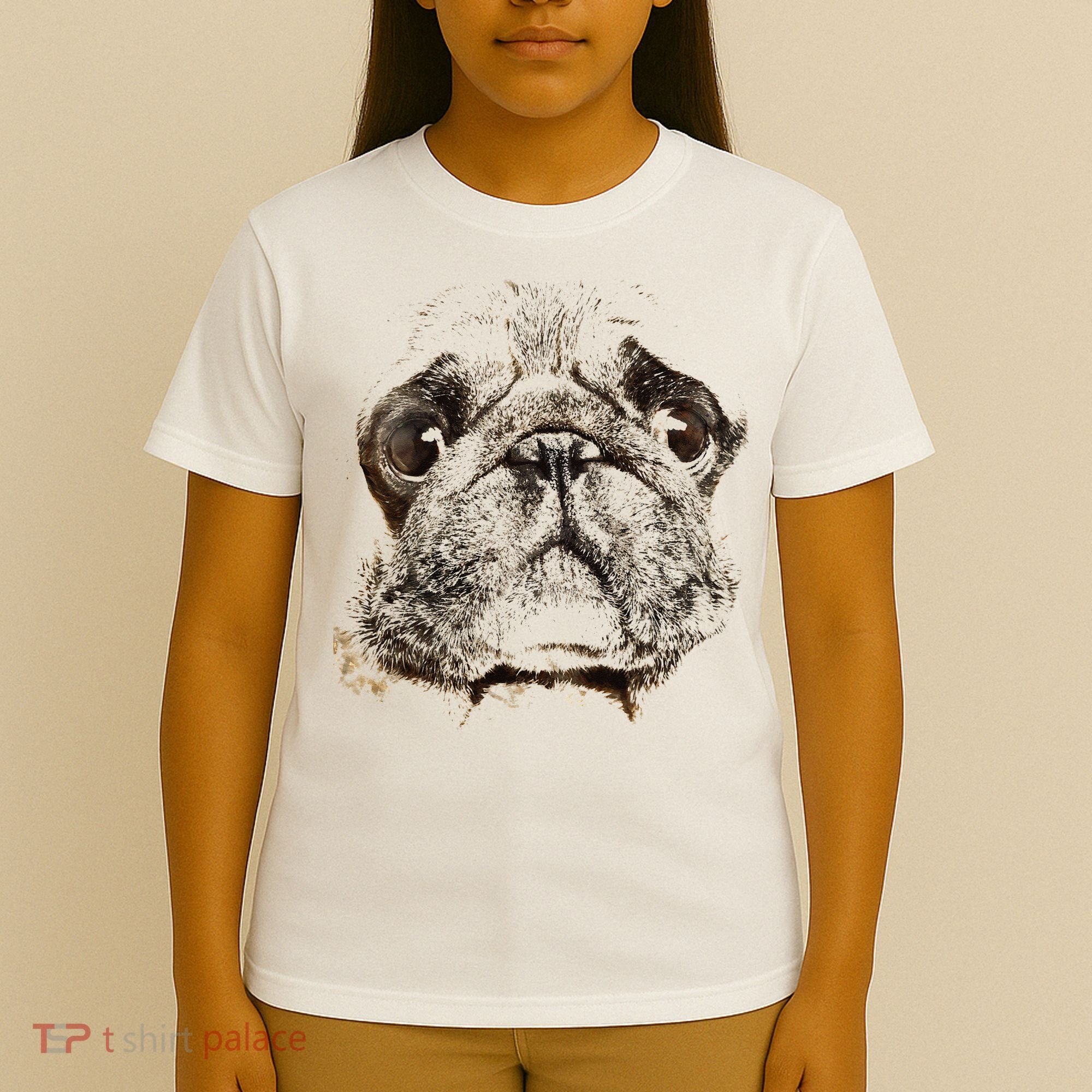 Pug Dog Animal Face T-Shirt
