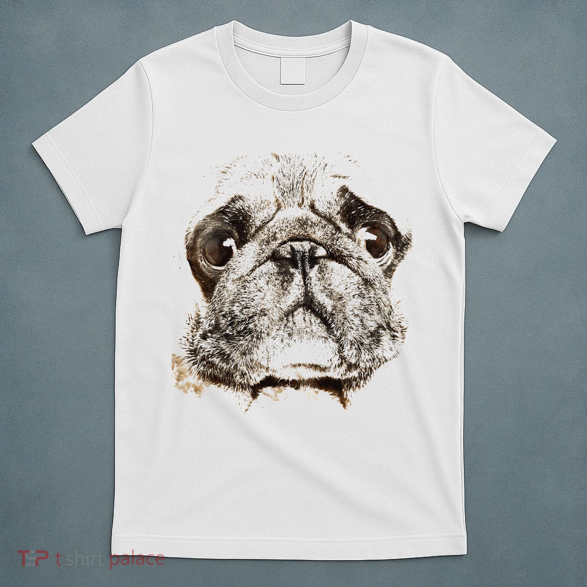 Pug Dog Animal Face T-Shirt