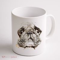 Pug Dog Animal Face Coffee Mug thumb 1