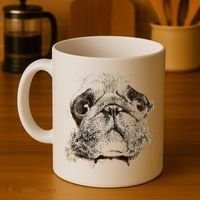 Pug Dog Animal Face Coffee Mug thumb 4