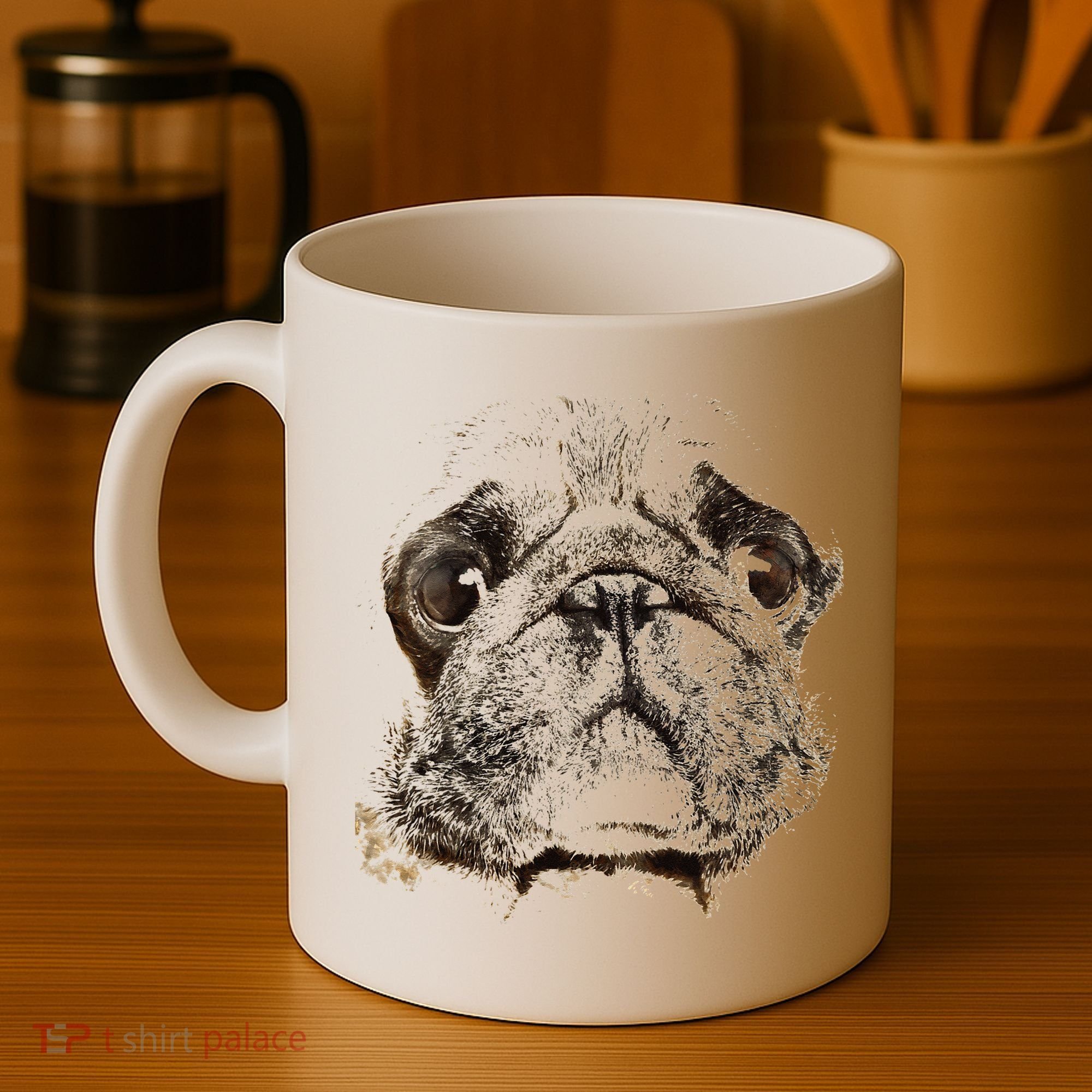 Pug Dog Animal Face Coffee Mug