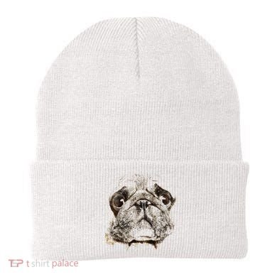 Pug Dog Animal Face Beanie