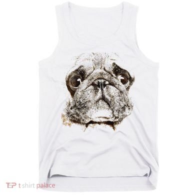 Pug Dog Animal Face Tank Top