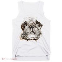 Pug Dog Animal Face Tank Top thumb 0