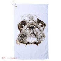 Pug Dog Animal Face Golf Towel thumb 0