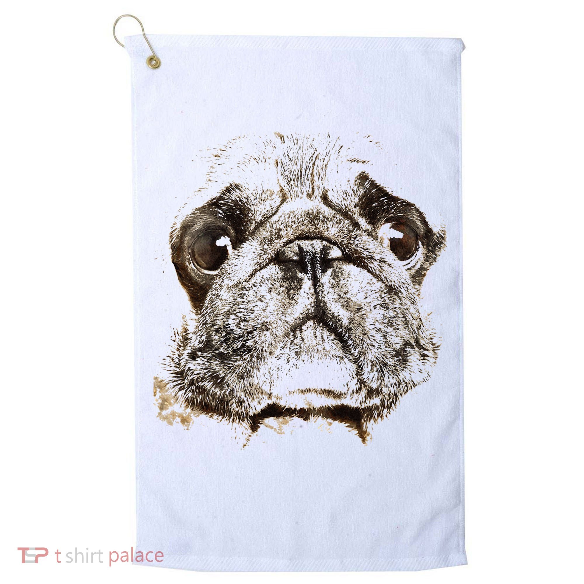 Pug Dog Animal Face Golf Towel