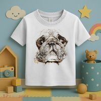 Pug Dog Animal Face Toddler T-Shirt thumb 3