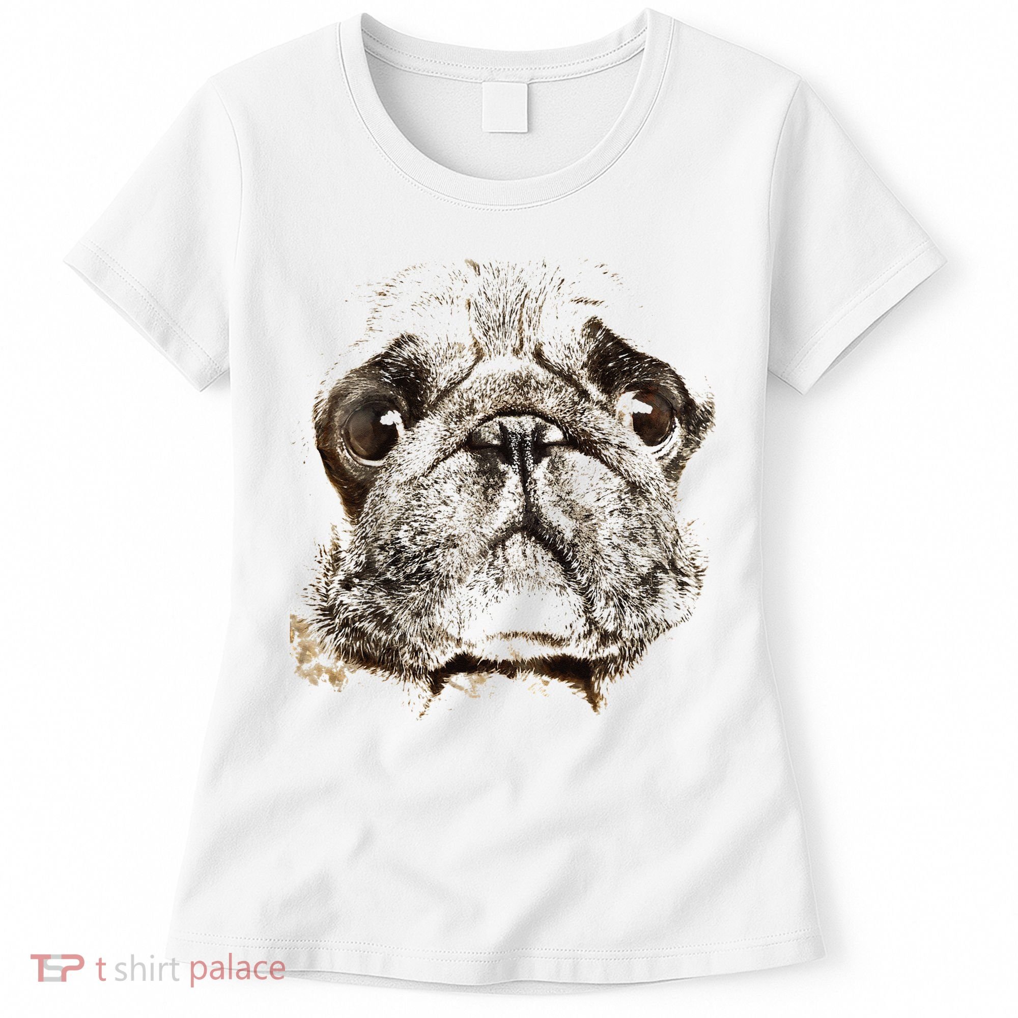 Pug Dog Animal Face Women's T-Shirt