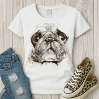 Pug Dog Animal Face Women's T-Shirt thumb 3