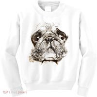 Pug Dog Animal Face Kids Sweatshirt thumb 0
