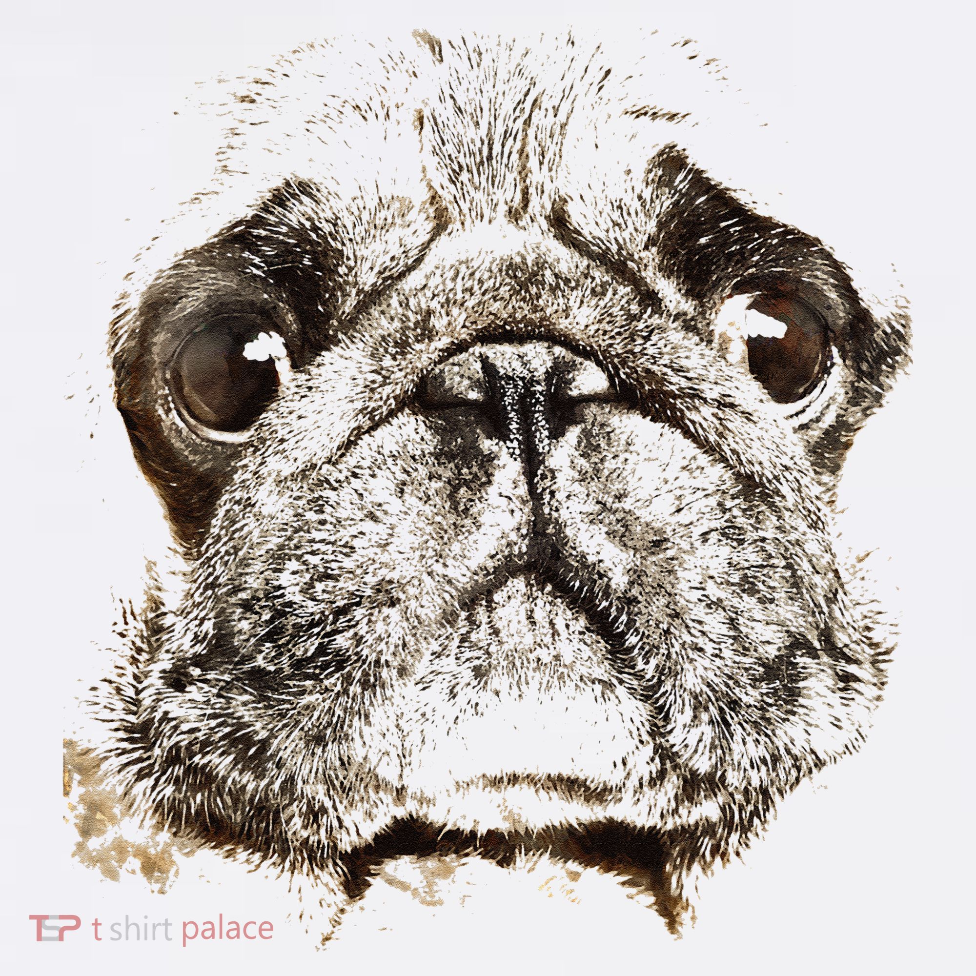 Pug Dog Animal Face Kids Sweatshirt
