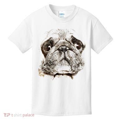 Pug Dog Animal Face Kids T-Shirt
