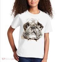Pug Dog Animal Face Kids T-Shirt thumb 2