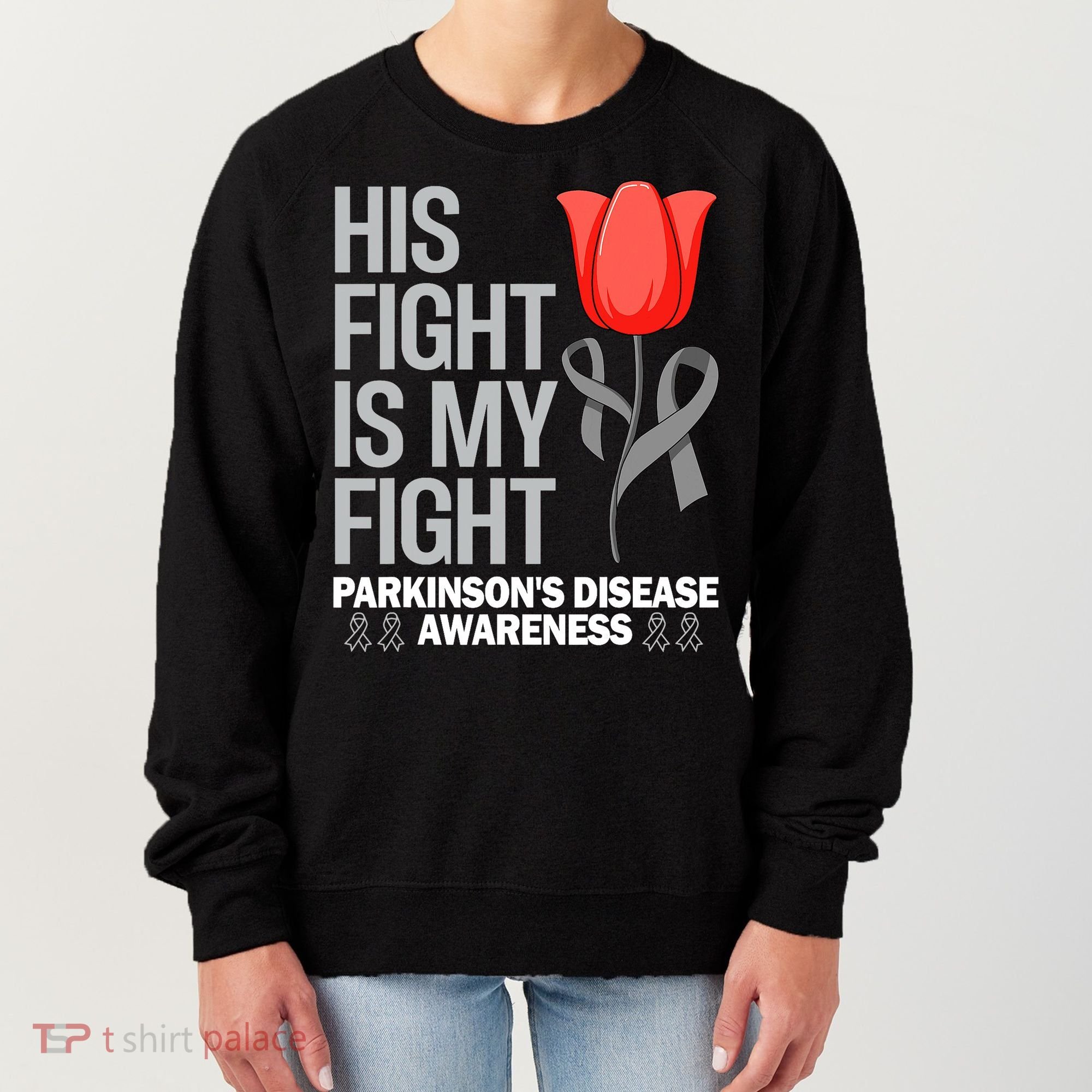 ParkinsonS Disease Awareness April Month Red Tulip Women's Sweatshirt