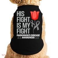 ParkinsonS Disease Awareness April Month Red Tulip Doggie Tank thumb 0