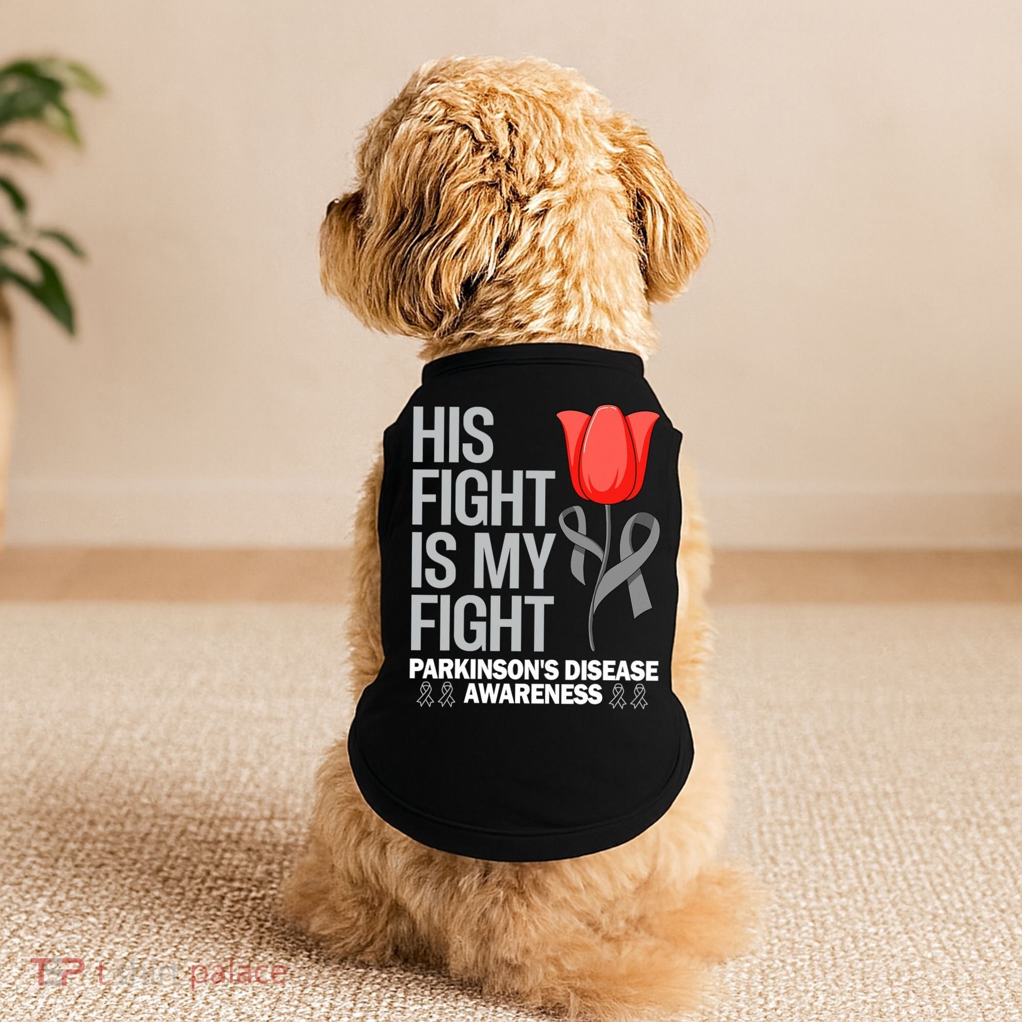 ParkinsonS Disease Awareness April Month Red Tulip Doggie Tank