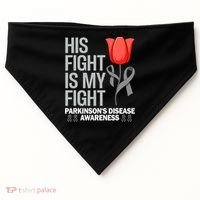 ParkinsonS Disease Awareness April Month Red Tulip USA-Made Doggie Bandana thumb 0