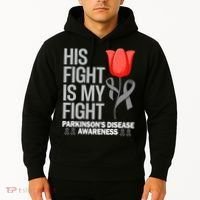 ParkinsonS Disease Awareness April Month Red Tulip Hoodie thumb 2