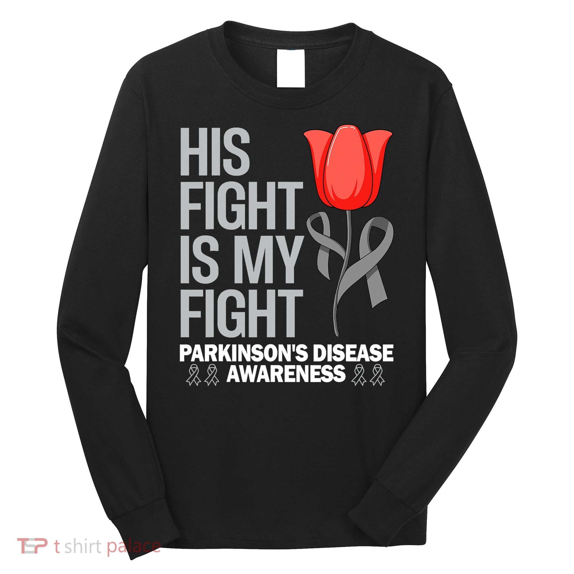 ParkinsonS Disease Awareness April Month Red Tulip Long Sleeve Shirt