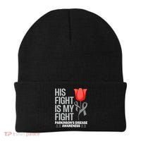 ParkinsonS Disease Awareness April Month Red Tulip Beanie thumb 0