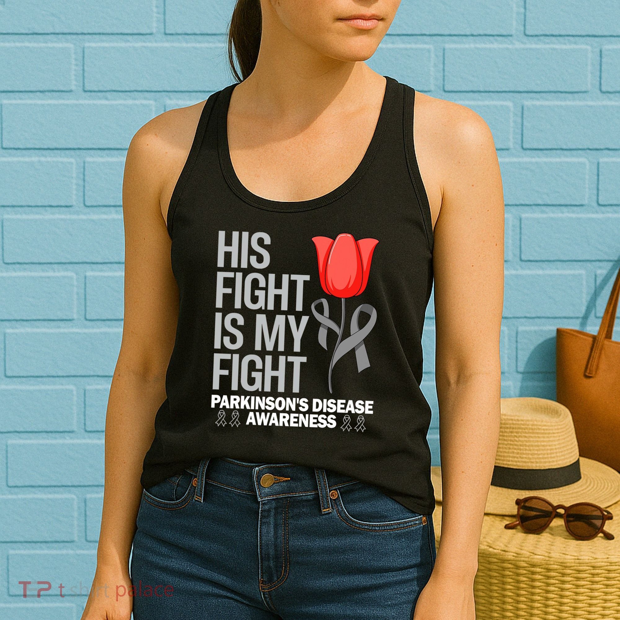ParkinsonS Disease Awareness April Month Red Tulip Women's Tank Top