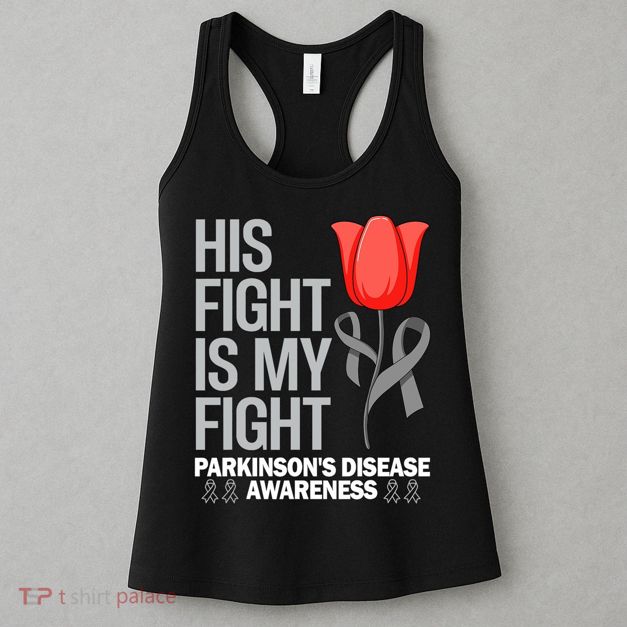 ParkinsonS Disease Awareness April Month Red Tulip Women's Tank Top