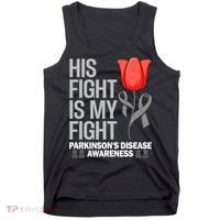 ParkinsonS Disease Awareness April Month Red Tulip Tank Top thumb 0