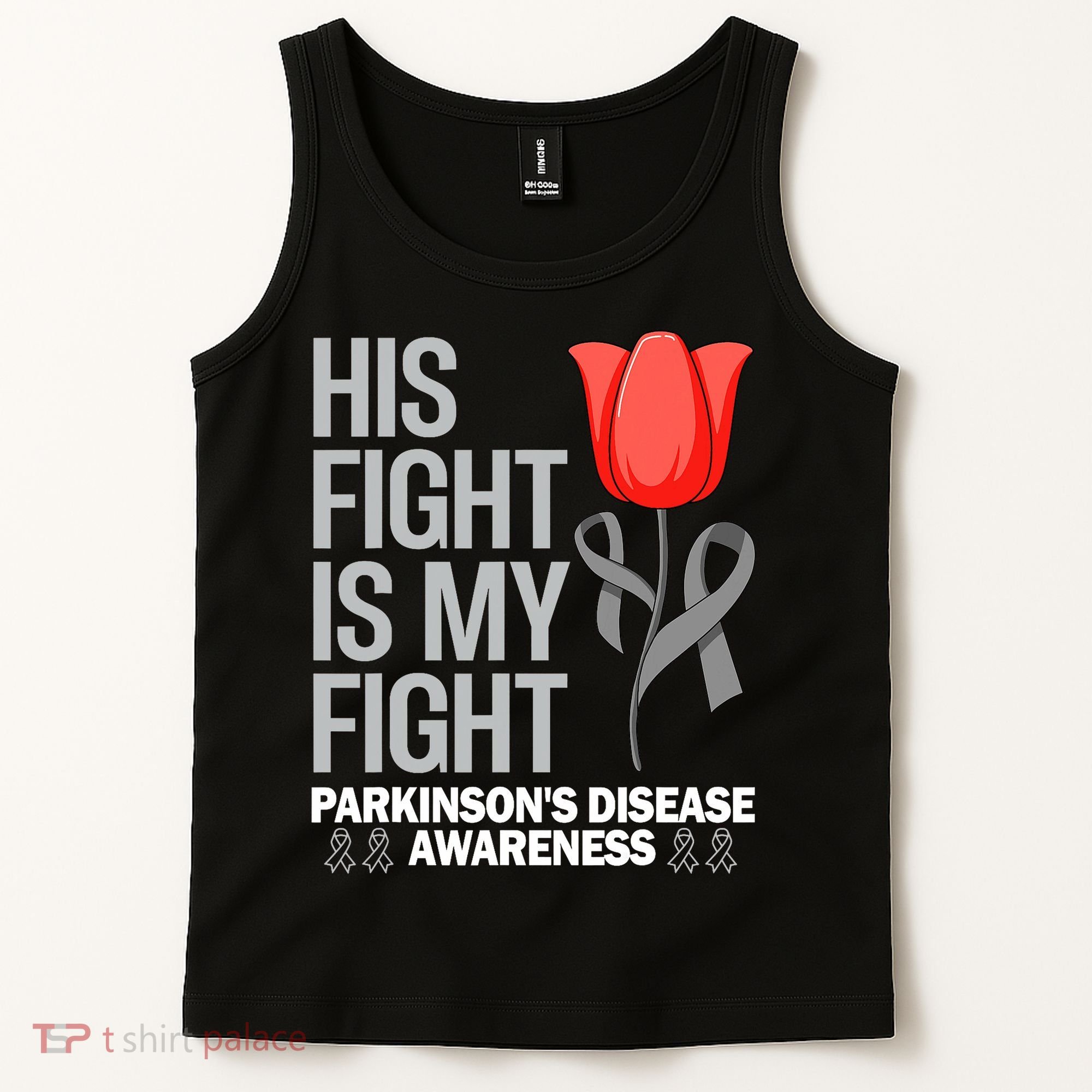 ParkinsonS Disease Awareness April Month Red Tulip Tank Top