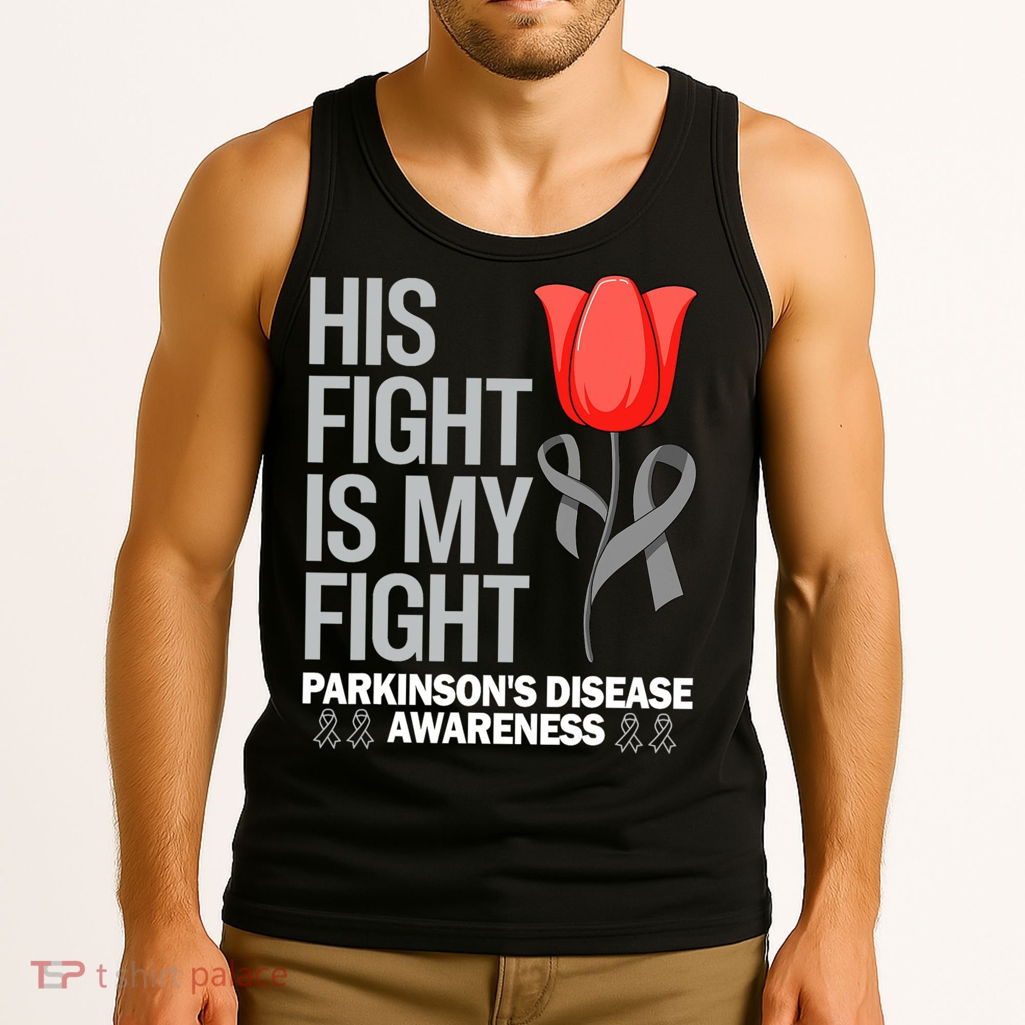 ParkinsonS Disease Awareness April Month Red Tulip Tank Top
