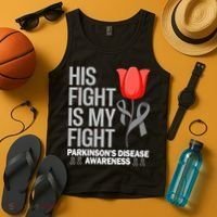 ParkinsonS Disease Awareness April Month Red Tulip Tank Top thumb 4