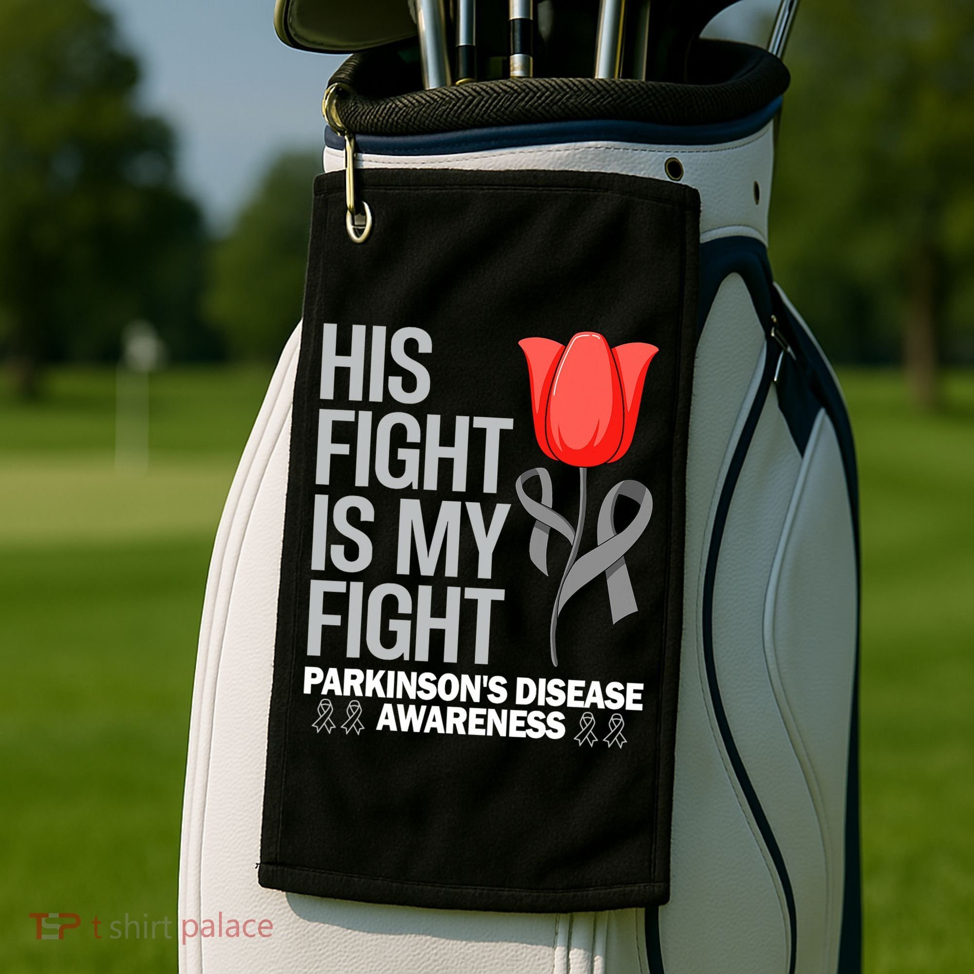 ParkinsonS Disease Awareness April Month Red Tulip Golf Towel