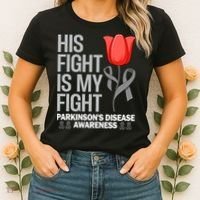 ParkinsonS Disease Awareness April Month Red Tulip Women's T-Shirt thumb 2