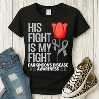 ParkinsonS Disease Awareness April Month Red Tulip Women's T-Shirt thumb 3