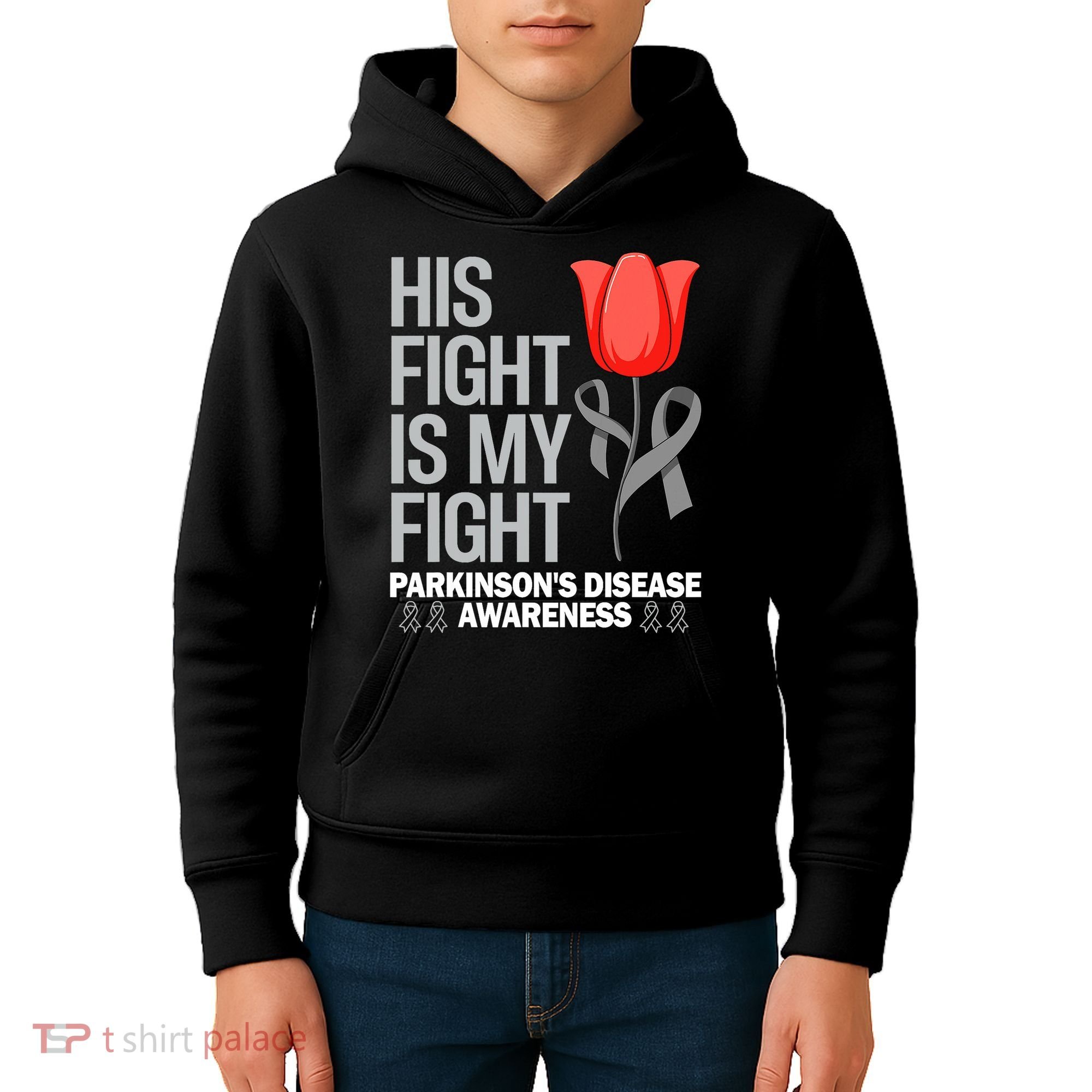 ParkinsonS Disease Awareness April Month Red Tulip Kids Hoodie