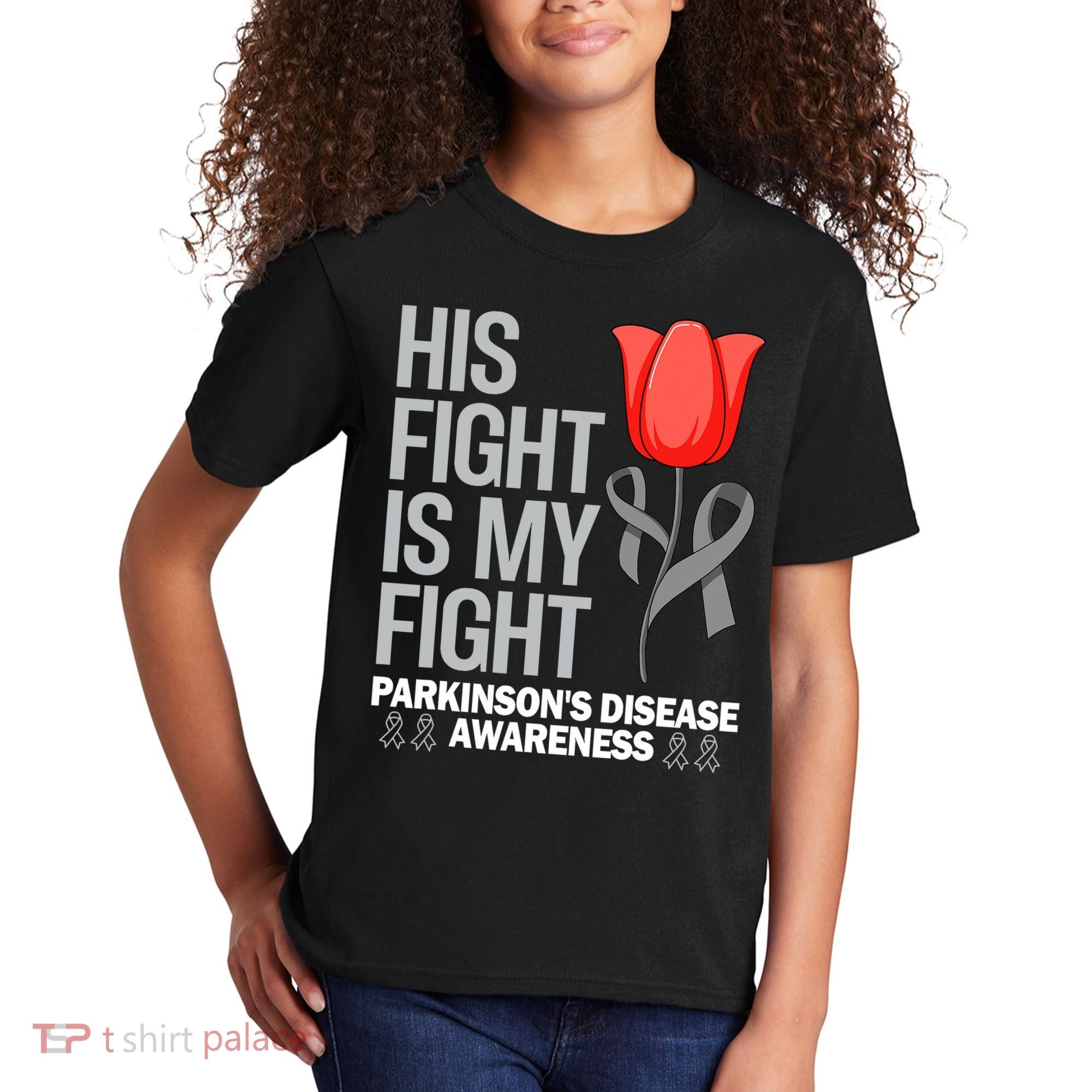 ParkinsonS Disease Awareness April Month Red Tulip Kids T-Shirt