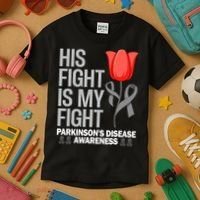 ParkinsonS Disease Awareness April Month Red Tulip Kids T-Shirt thumb 3