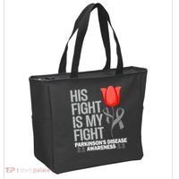 ParkinsonS Disease Awareness April Month Red Tulip Tote Bag thumb 2