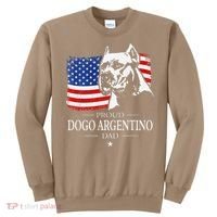 Proud Dogo Argentino Dad American Flag Patriotic Dog Sweatshirt thumb 0